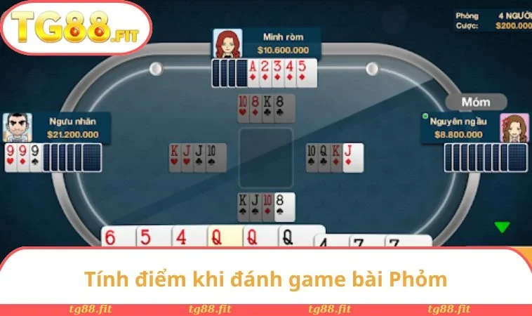 Tính điểm khi đánh game bài Phỏm